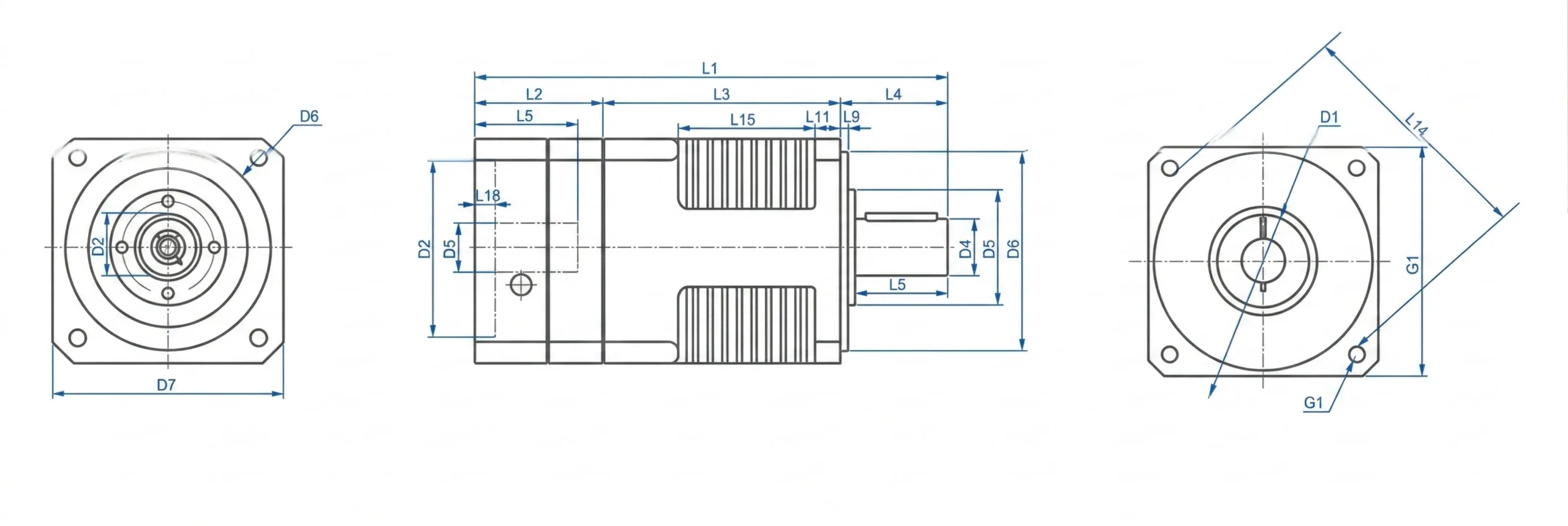 PLS Precision Planetary Gearbox Dimention